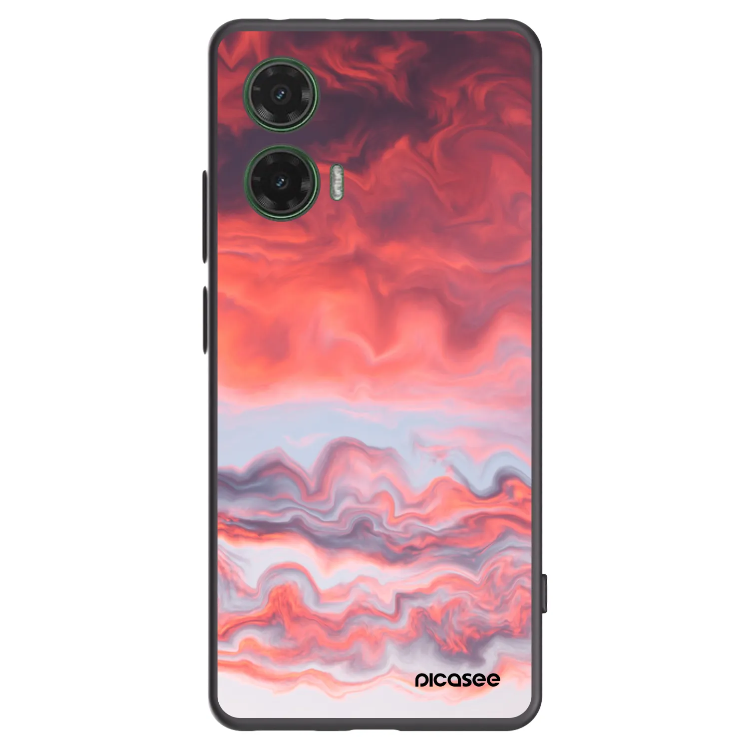 Picasee crna silikonska maskica za Motorola Moto G35 5G - Sunset