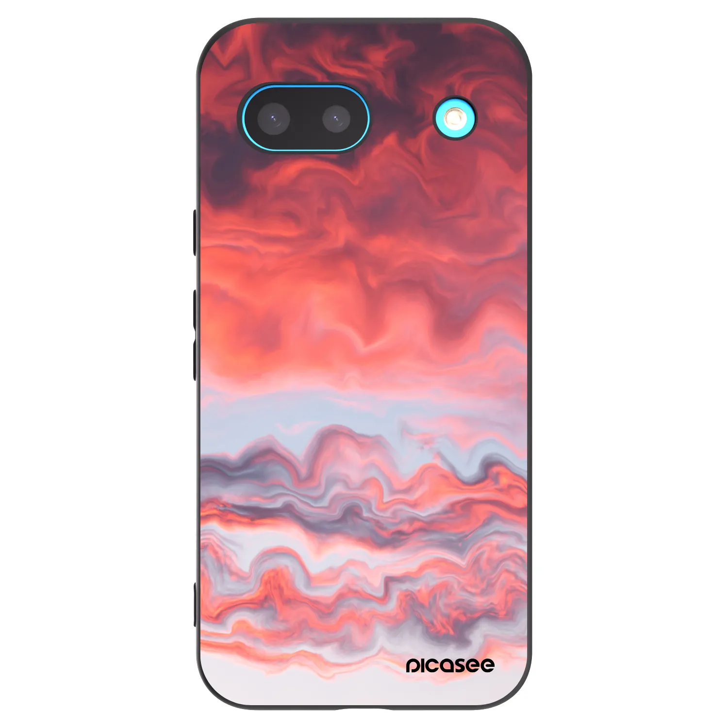 Picasee crna silikonska maskica za Google Pixel 8a - Sunset