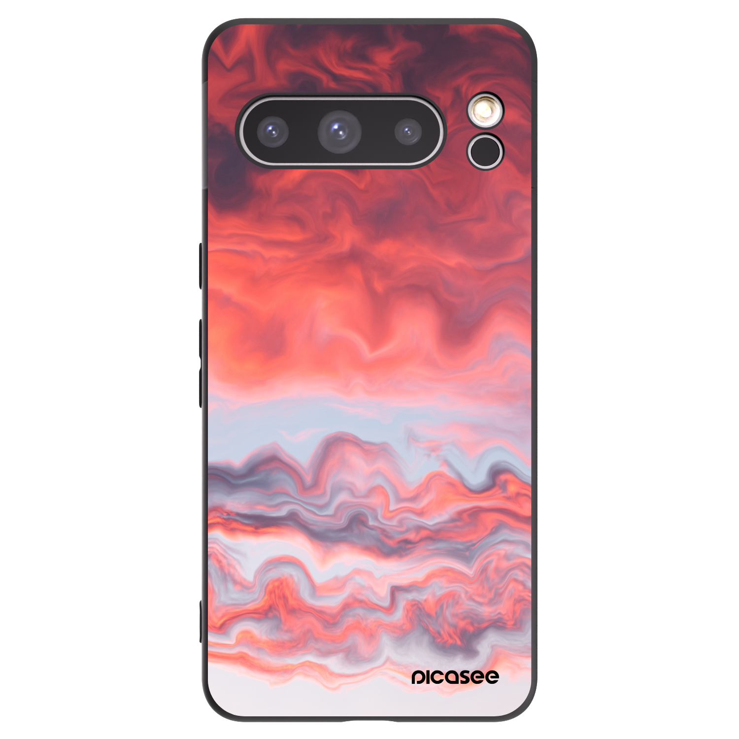Picasee crna silikonska maskica za Google Pixel 8 Pro - Sunset