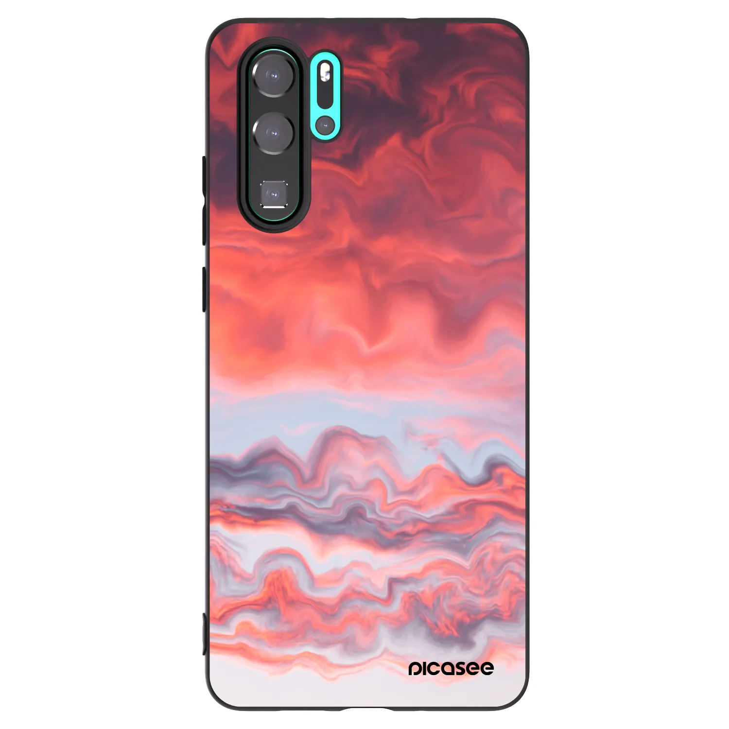 Picasee crna silikonska maskica za Huawei P30 Pro - Sunset