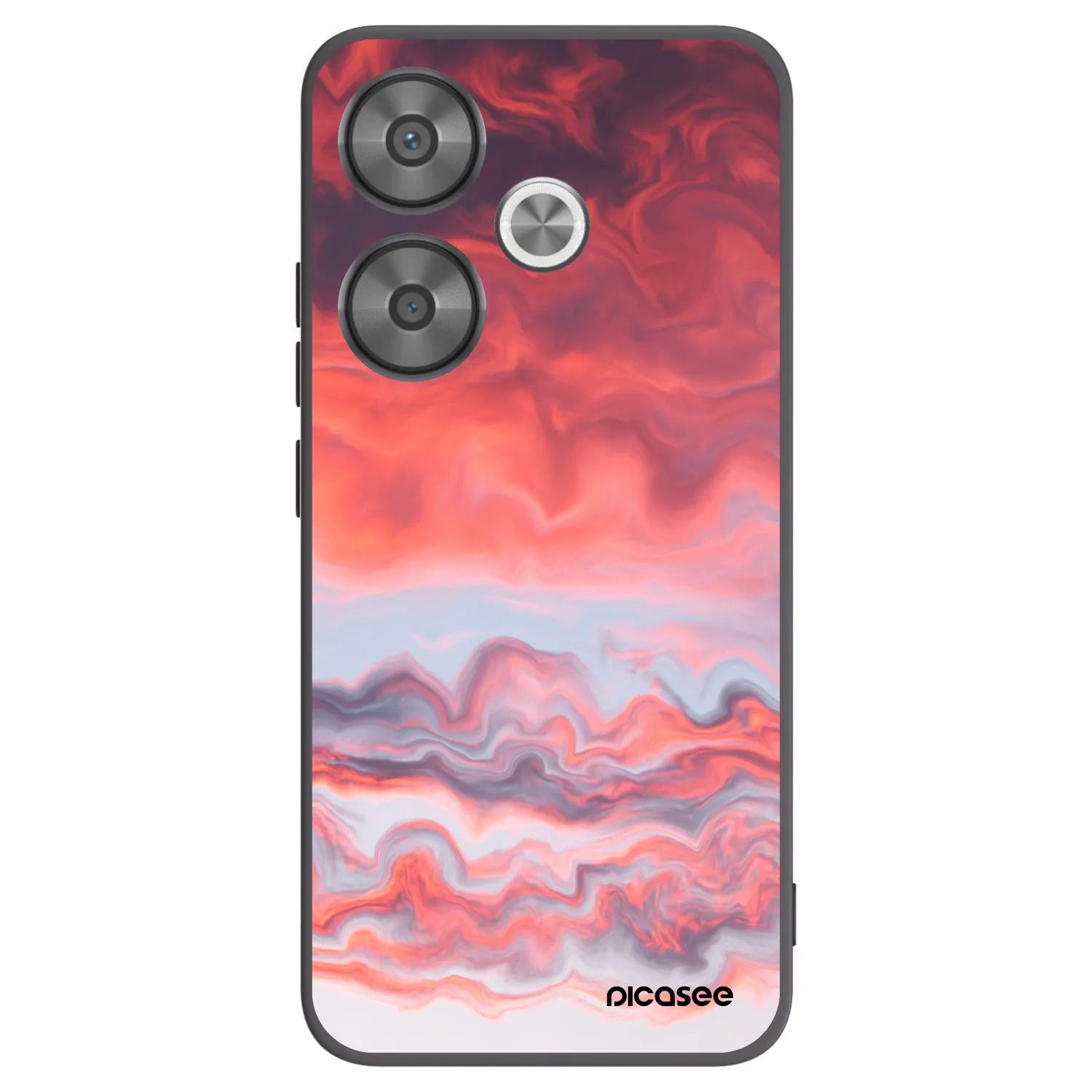 Picasee crna silikonska maskica za Xiaomi Poco F6 - Sunset