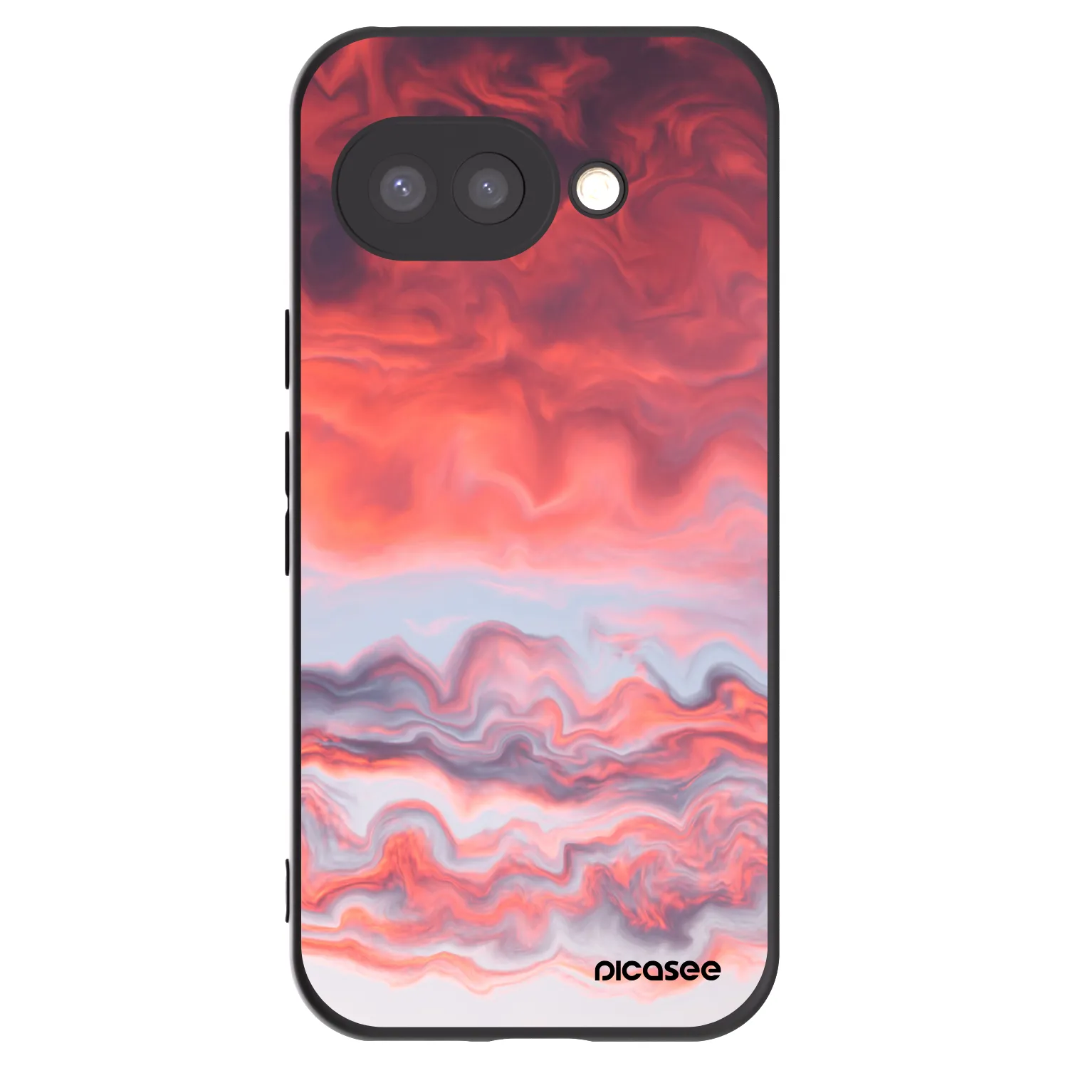 Picasee crna silikonska maskica za Google Pixel 9a - Sunset