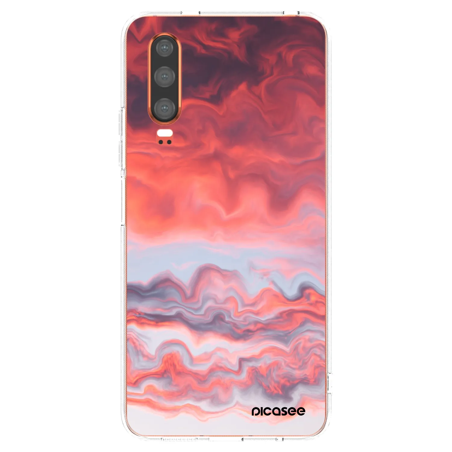 Picasee silikonska prozirna maskica za Huawei P30 - Sunset