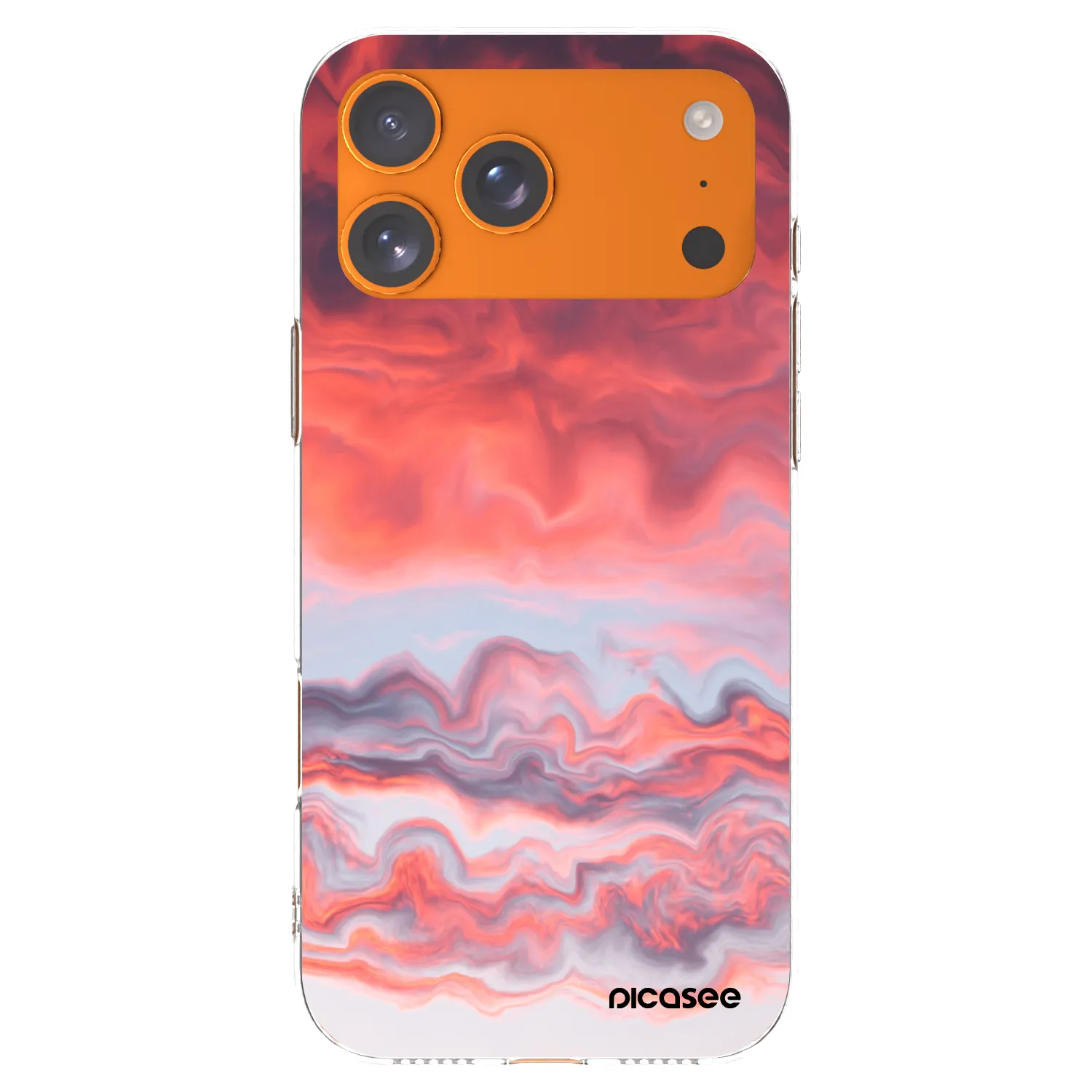 Picasee silikonska prozirna maskica za Apple iPhone 17 Pro Max - Sunset