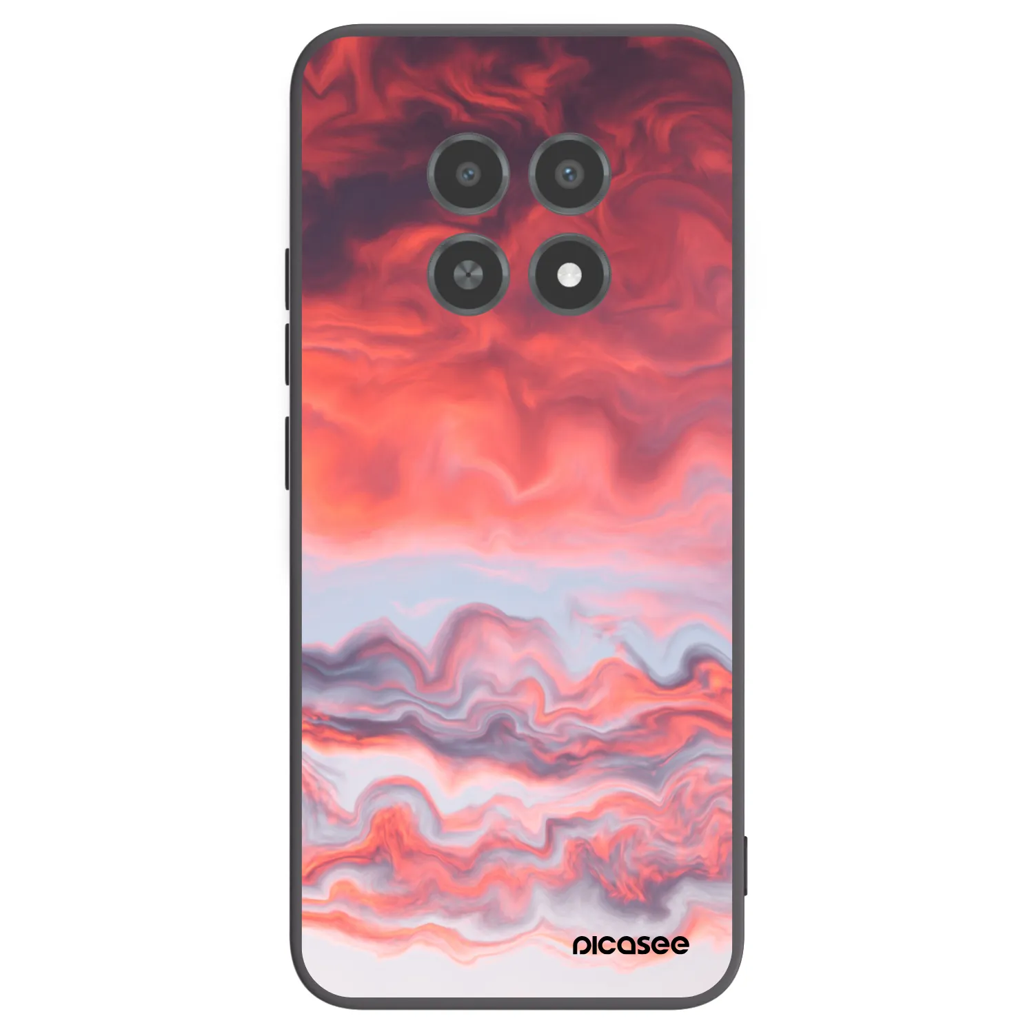 Picasee crna silikonska maskica za Realme 12X - Sunset