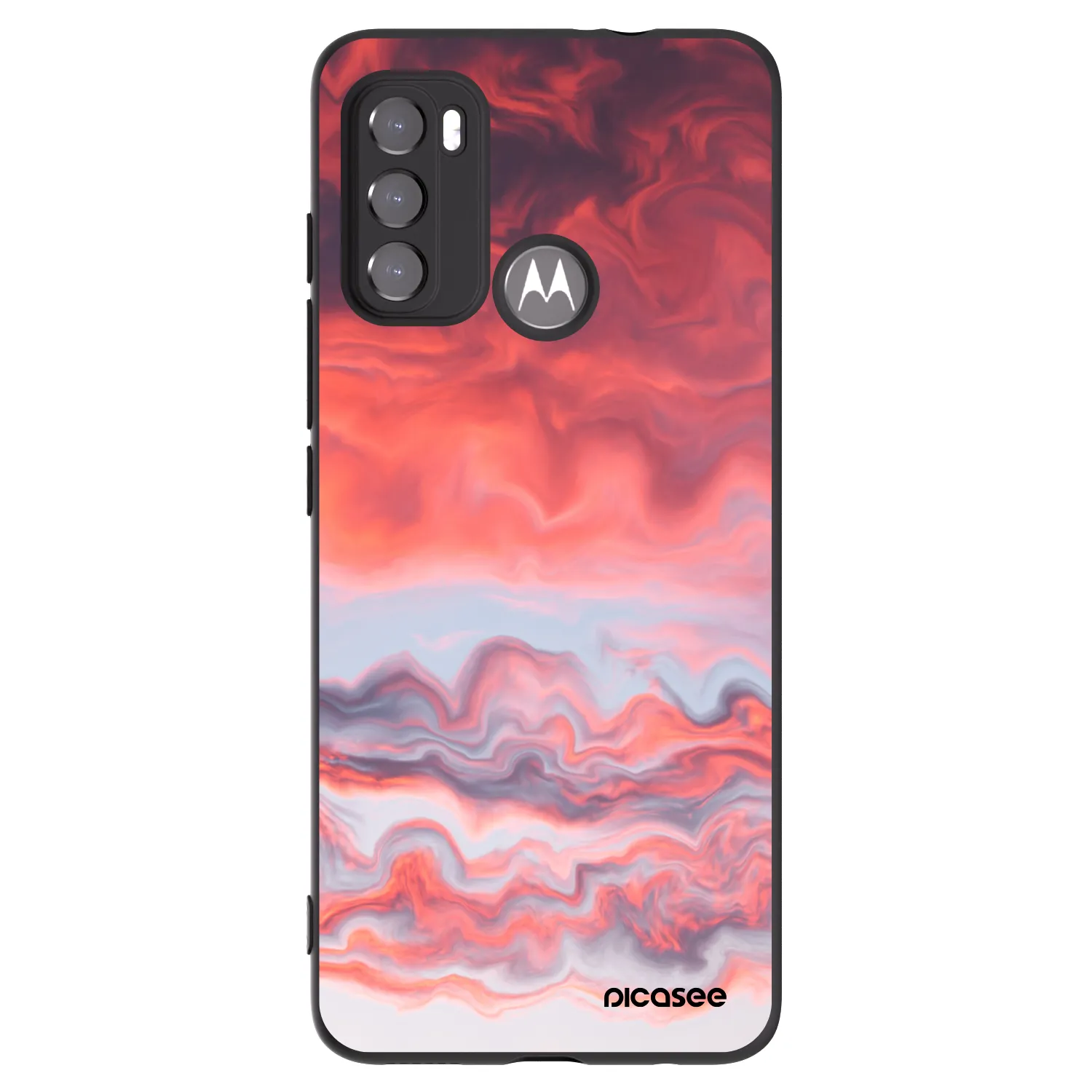 Picasee crna silikonska maskica za Motorola Edge 60 5G - Sunset