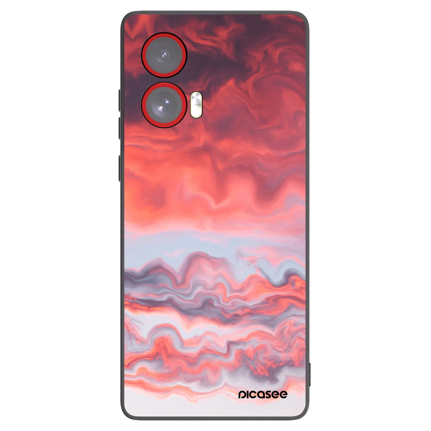 Picasee crna silikonska maskica za Motorola Edge 50 Fusion - Sunset