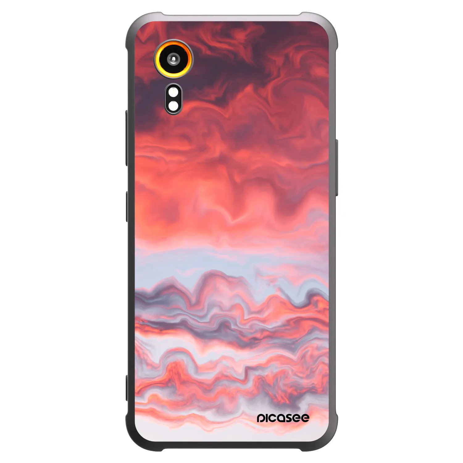 Picasee crna silikonska maskica za Samsung Galaxy Xcover 7 - Sunset