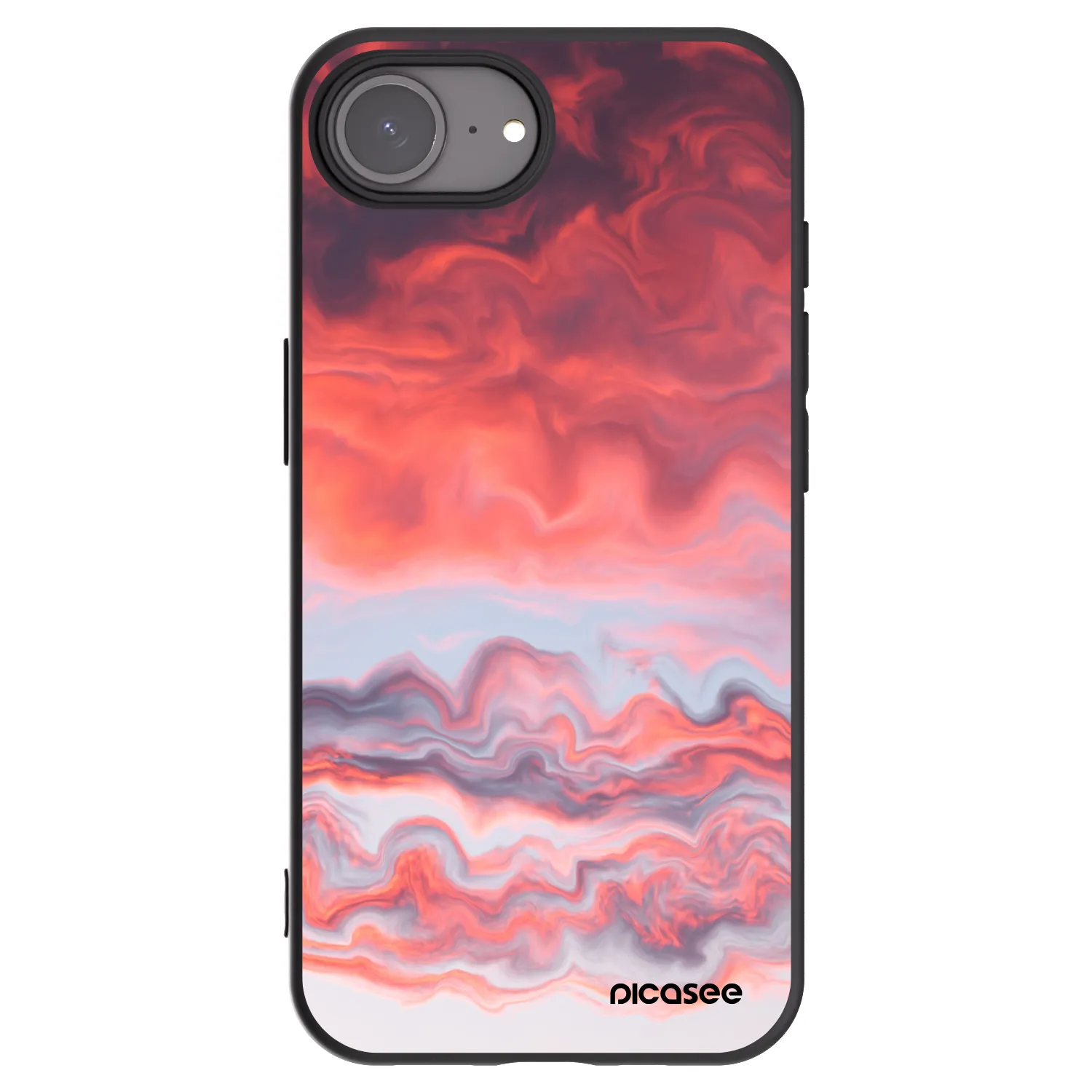 Picasee crna silikonska maskica za Apple iPhone 17e - Sunset