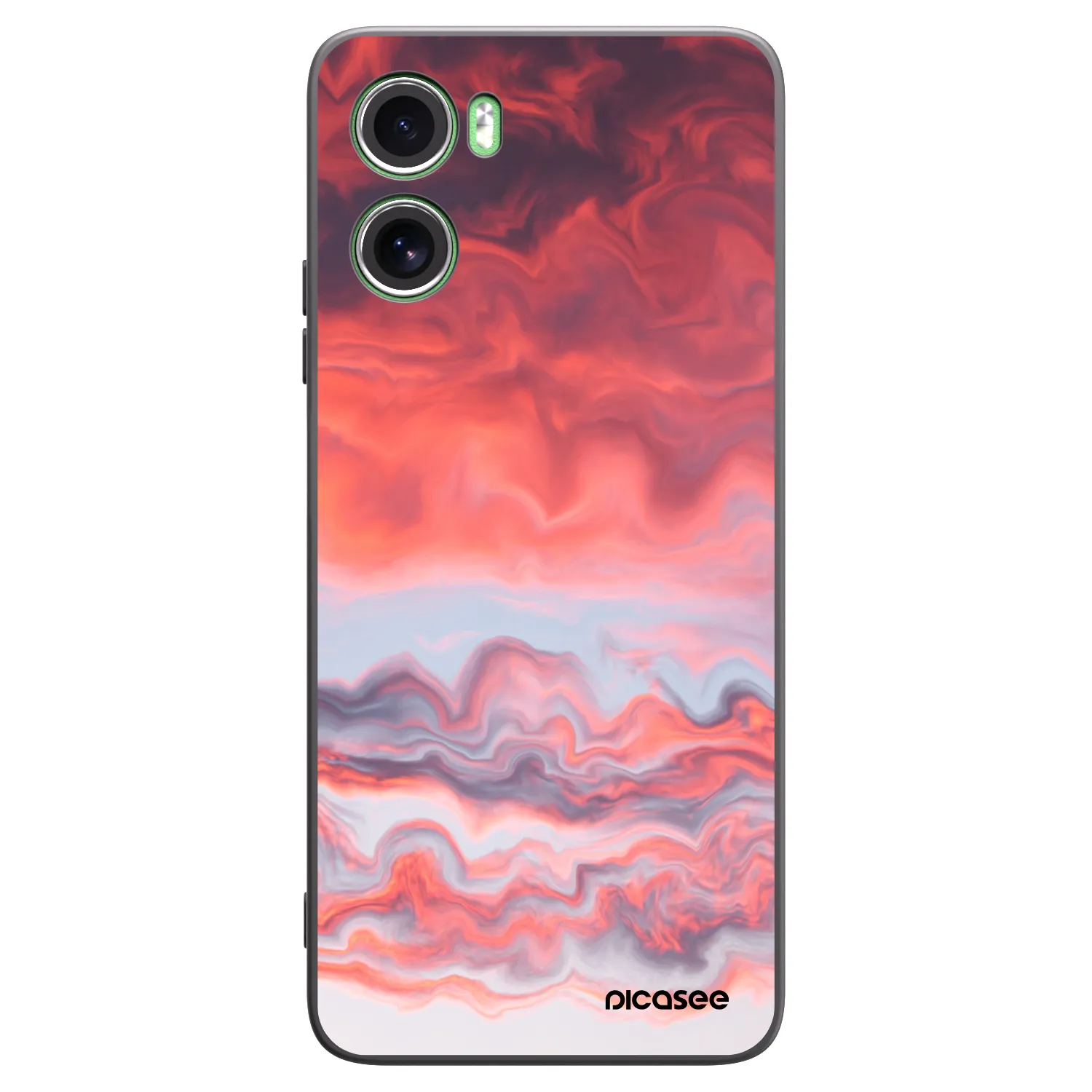 Picasee crna silikonska maskica za Motorola Moto G06 - Sunset