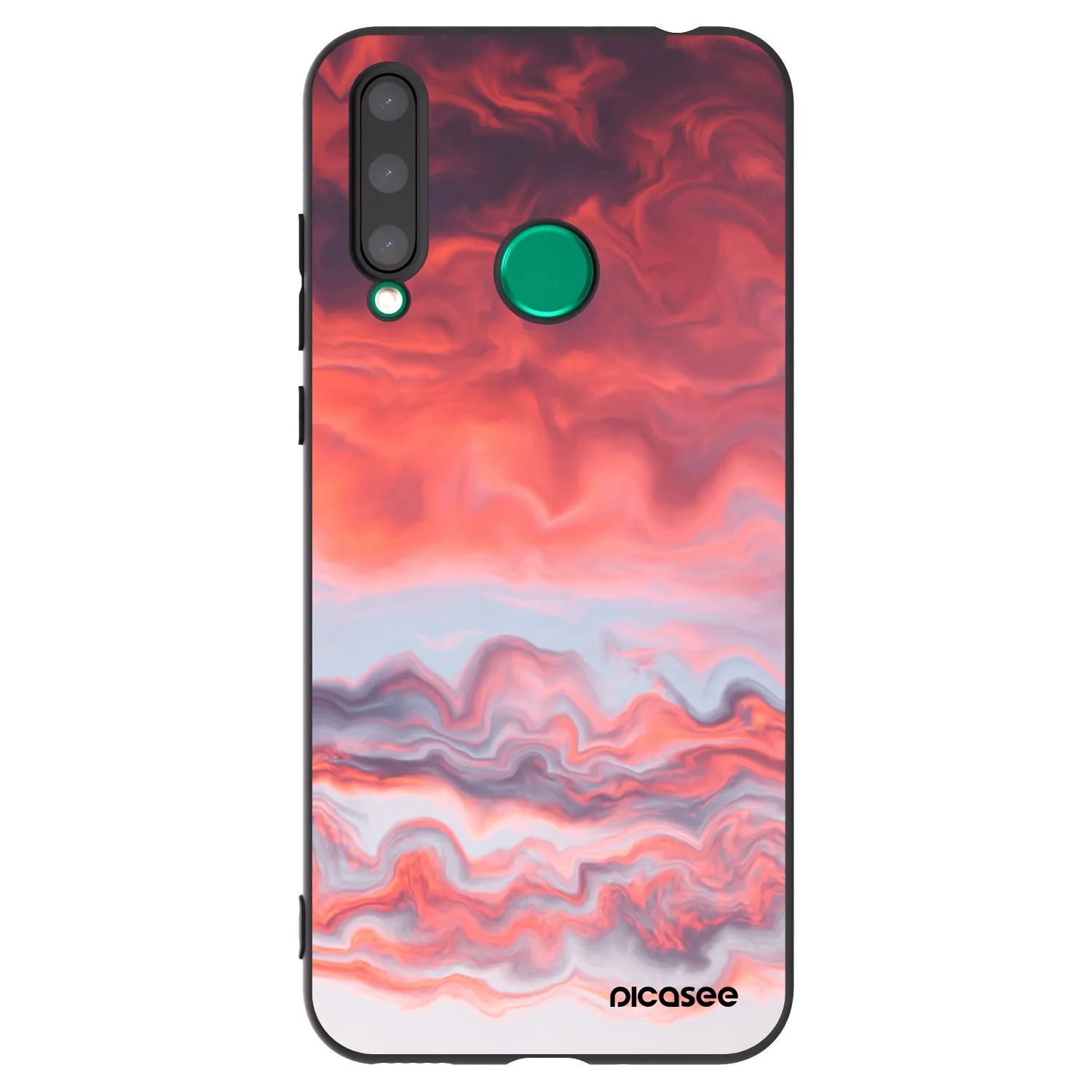 Picasee crna silikonska maskica za Honor 20 Lite - Sunset