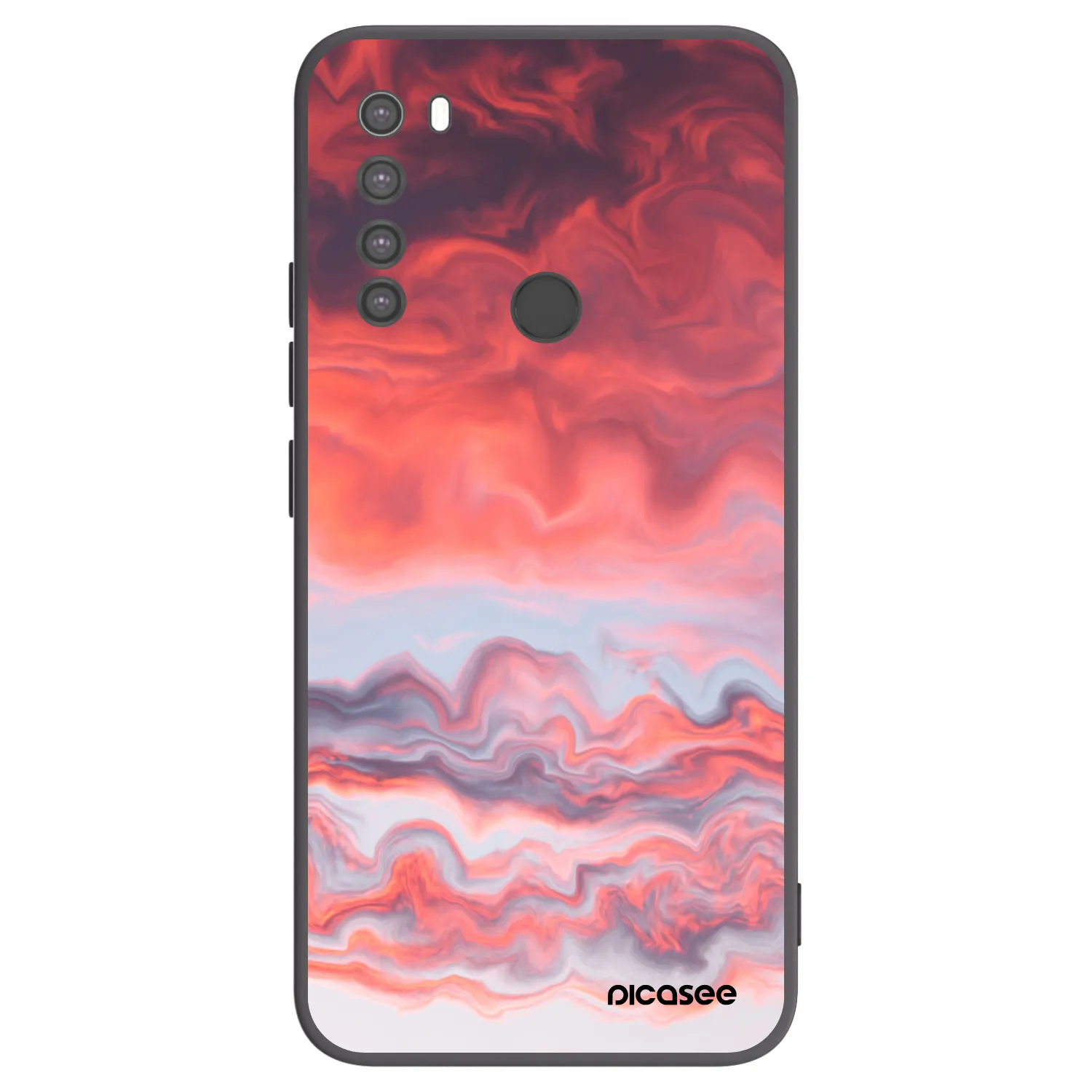 Picasee crna silikonska maskica za Xiaomi Redmi Note 8 - Sunset