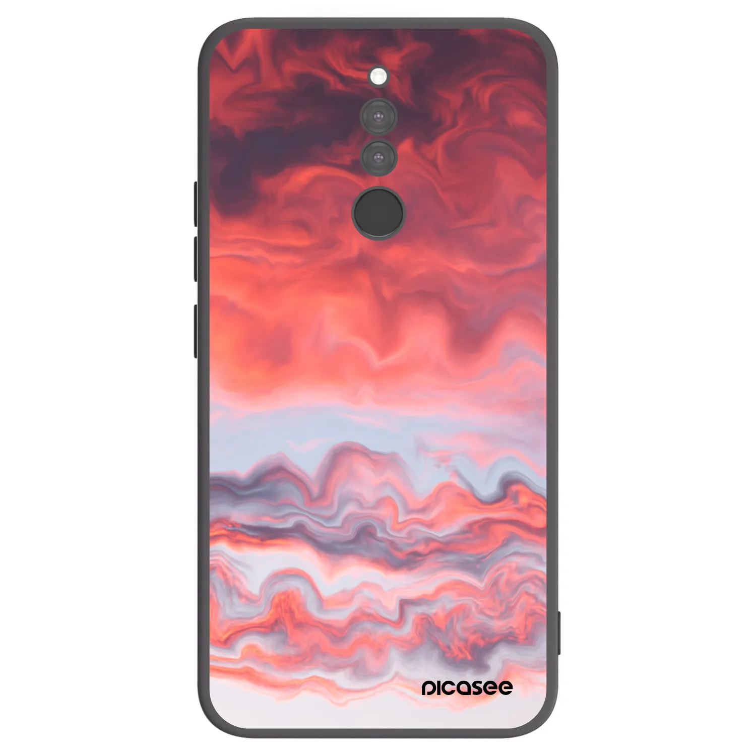 Picasee crna silikonska maskica za Xiaomi Redmi 8 - Sunset