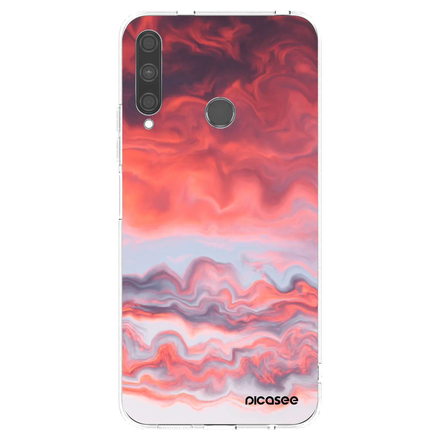Picasee silikonska prozirna maskica za Huawei P40 Lite E - Sunset
