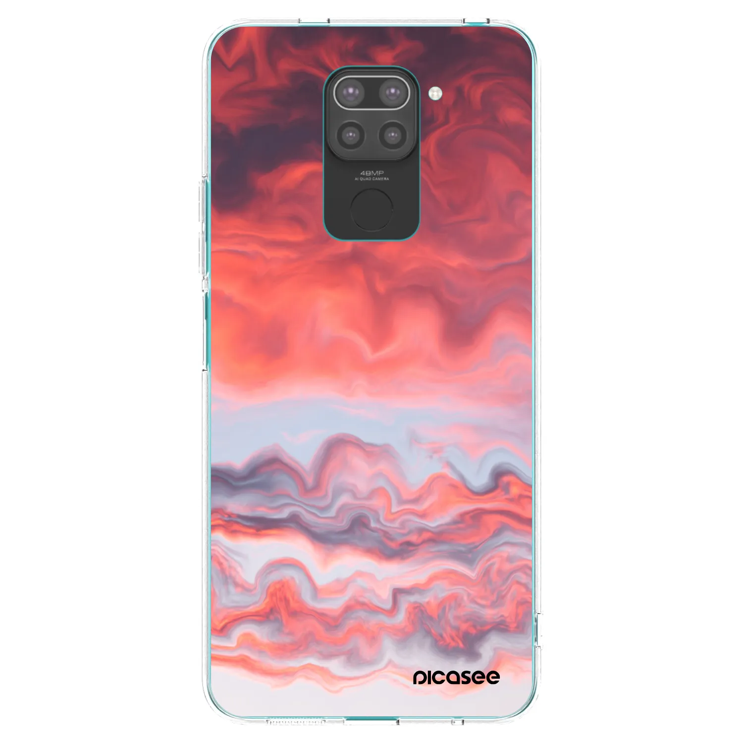 Picasee crna silikonska maskica za Xiaomi Redmi Note 9 - Sunset