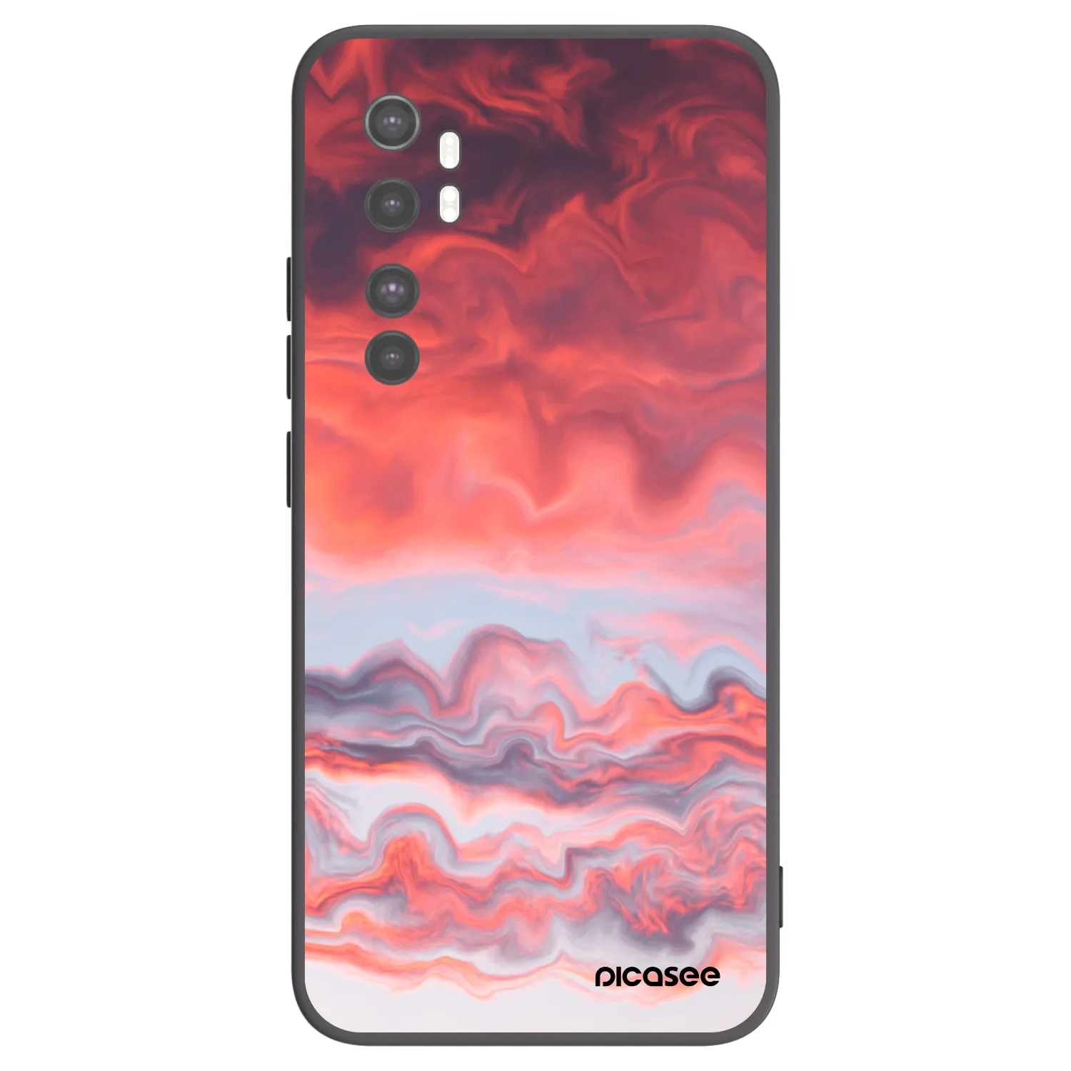 Picasee crna silikonska maskica za Xiaomi Mi Note 10 Lite - Sunset