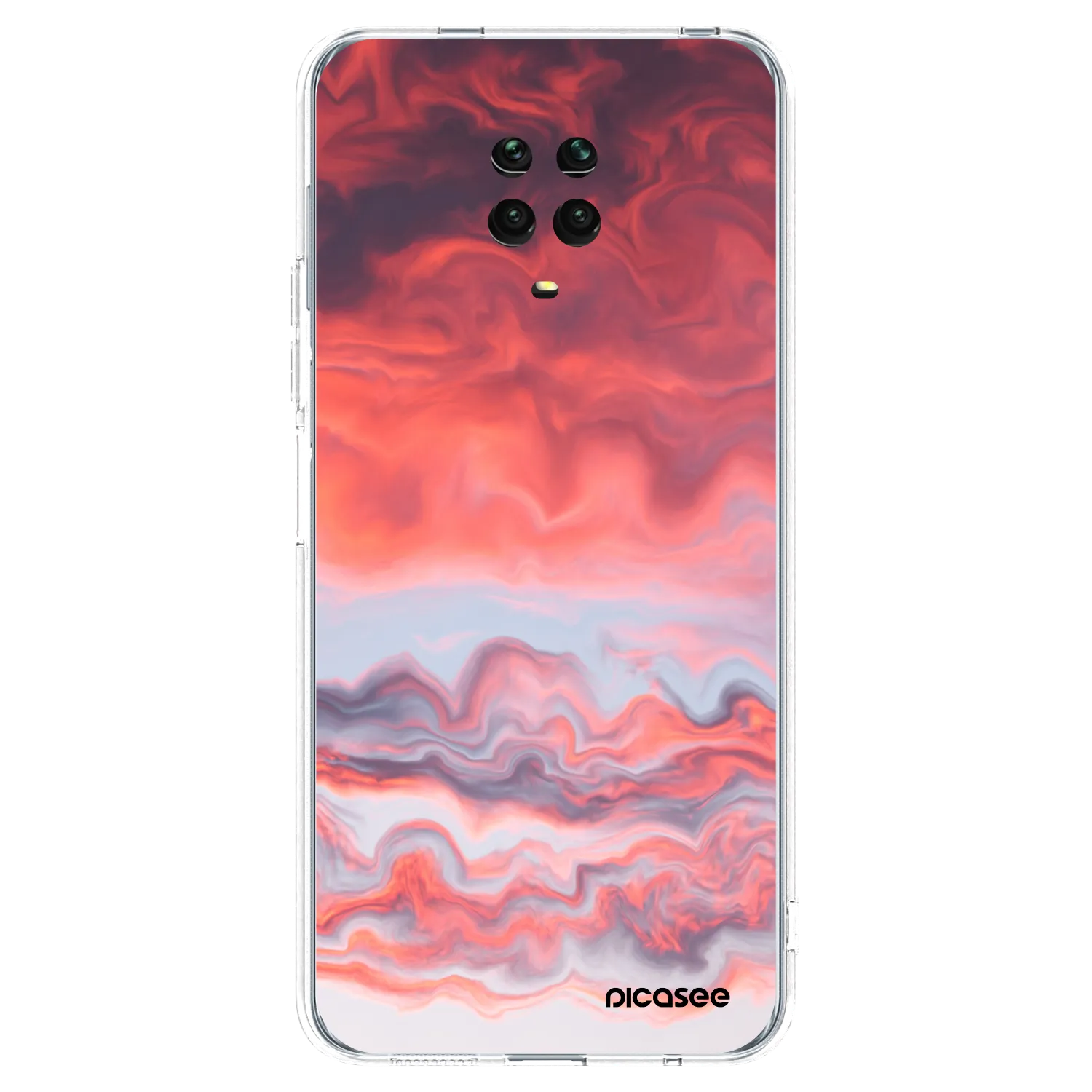 Picasee silikonska prozirna maskica za Xiaomi Redmi Note 9S - Sunset