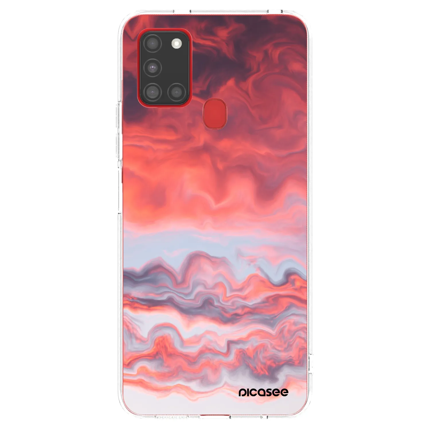 Picasee silikonska prozirna maskica za Samsung Galaxy A21s - Sunset