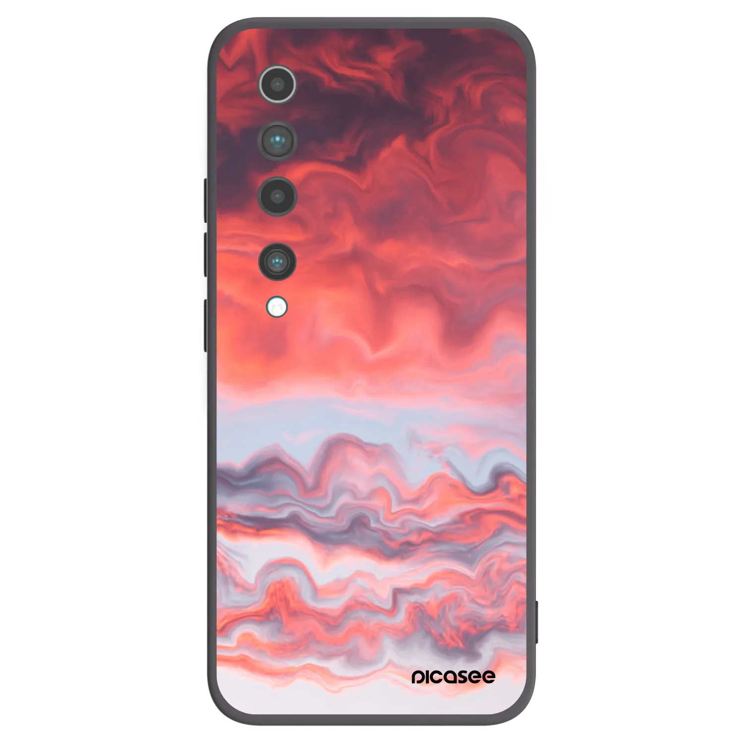 Picasee crna silikonska maskica za Xiaomi Mi 10 - Sunset
