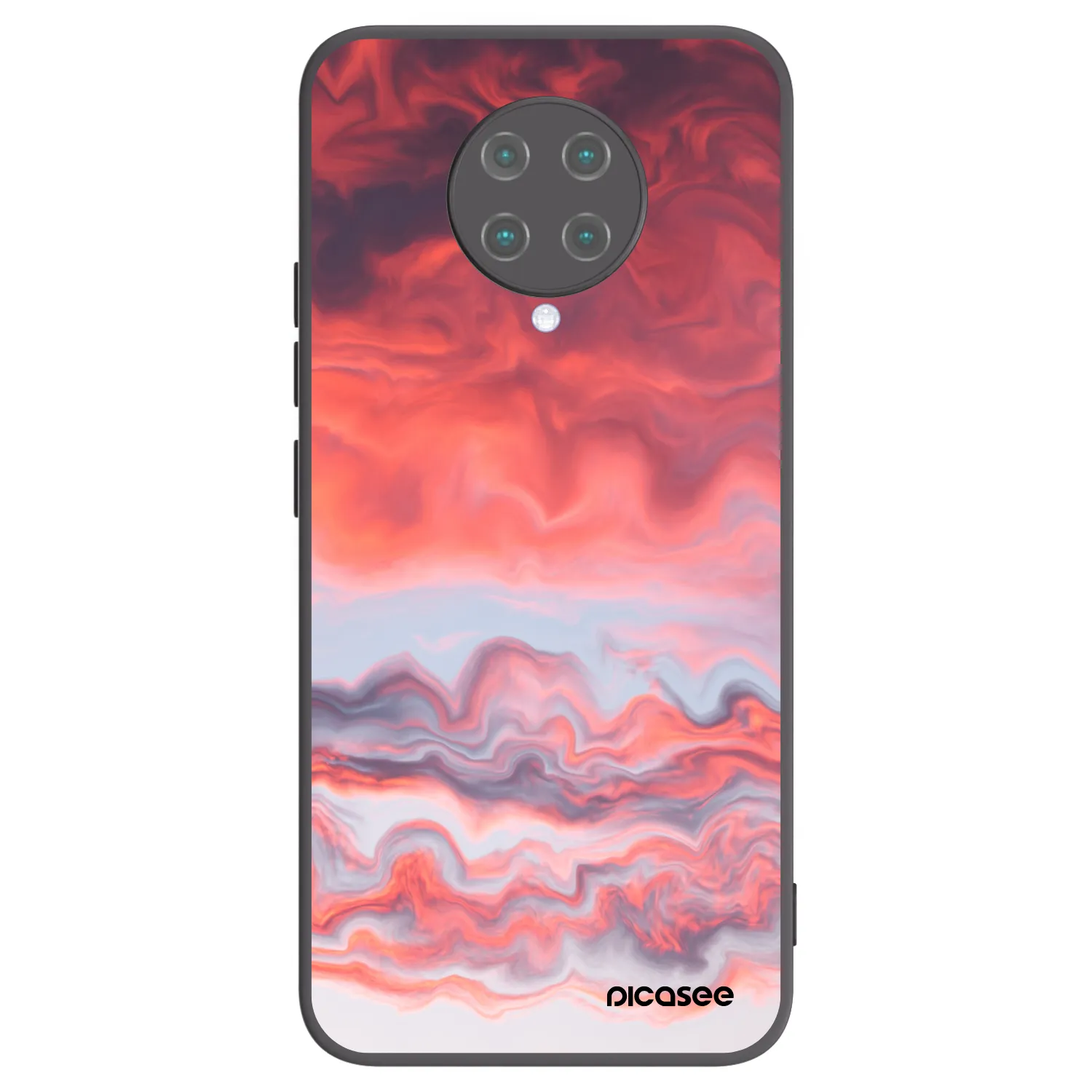Picasee crna silikonska maskica za Xiaomi Poco F2 Pro - Sunset