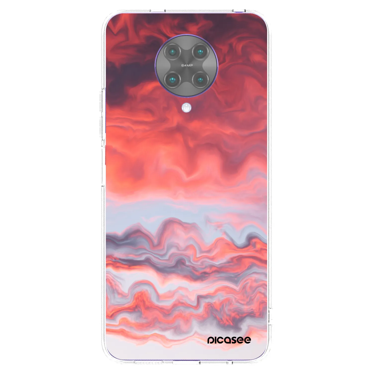 Picasee silikonska prozirna maskica za Xiaomi Poco F2 Pro - Sunset
