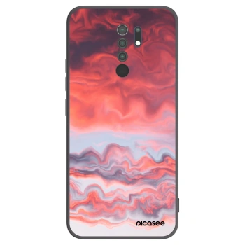 Picasee crna silikonska maskica za Xiaomi Redmi 9 - Sunset