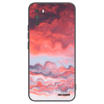 Picasee crna silikonska maskica za Xiaomi Poco M3 - Sunset
