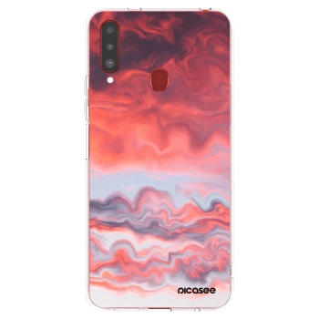 Picasee silikonska prozirna maskica za Samsung Galaxy A20s - Sunset