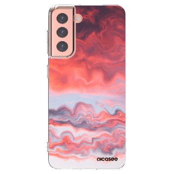 Picasee silikonska prozirna maskica za Samsung Galaxy S21 5G G991B - Sunset