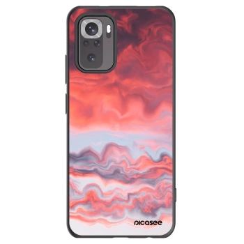 Picasee crna silikonska maskica za Xiaomi Redmi Note 10 - Sunset
