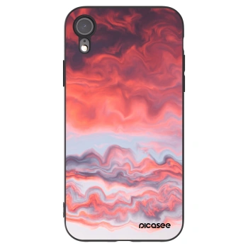 Picasee crna silikonska maskica za Apple iPhone XR - Sunset