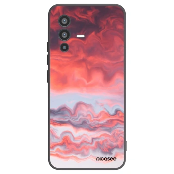 Picasee crna silikonska maskica za Vivo V23 5G - Sunset