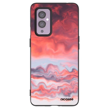 Picasee crna silikonska maskica za OnePlus 9 - Sunset