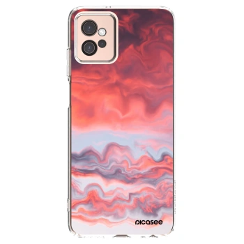 Picasee silikonska prozirna maskica za Motorola Moto G32 - Sunset
