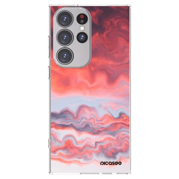 Picasee silikonska prozirna maskica za Samsung Galaxy S23 Ultra 5G - Sunset