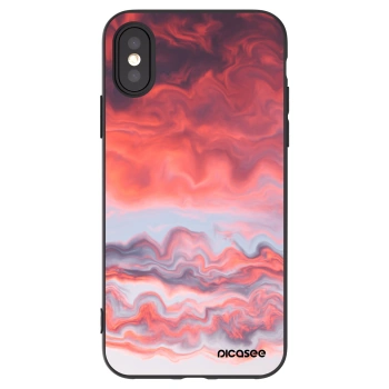 Picasee crna silikonska maskica za Apple iPhone X/XS - Sunset