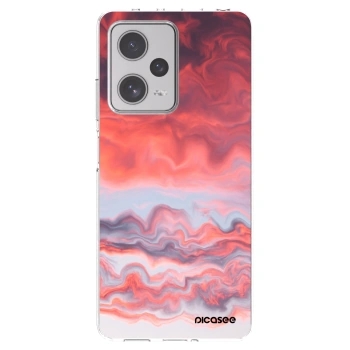 Picasee silikonska prozirna maskica za Xiaomi Redmi Note 12 Pro+ 5G - Sunset