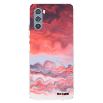 Picasee silikonska prozirna maskica za Motorola Moto G62 - Sunset