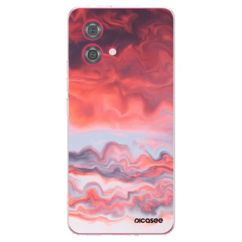 Picasee silikonska prozirna maskica za Motorola Moto G84 5G - Sunset