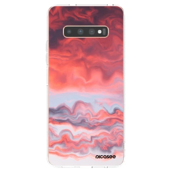 Picasee silikonska prozirna maskica za Samsung Galaxy S10 Plus G975 - Sunset