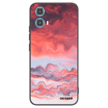 Picasee crna silikonska maskica za Motorola Moto G34 5G - Sunset