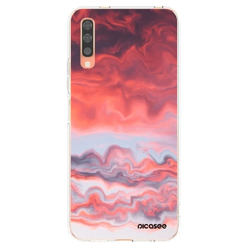 Picasee silikonska prozirna maskica za Samsung Galaxy A70 A705F - Sunset