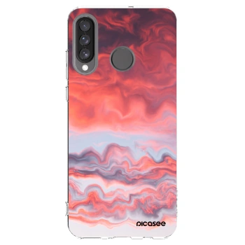 Picasee silikonska prozirna maskica za Huawei P30 Lite - Sunset