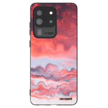 Picasee crna silikonska maskica za Samsung Galaxy S20 Ultra 5G G988F - Sunset