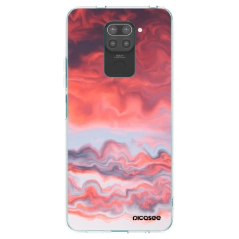 Picasee crna silikonska maskica za Xiaomi Redmi Note 9 - Sunset