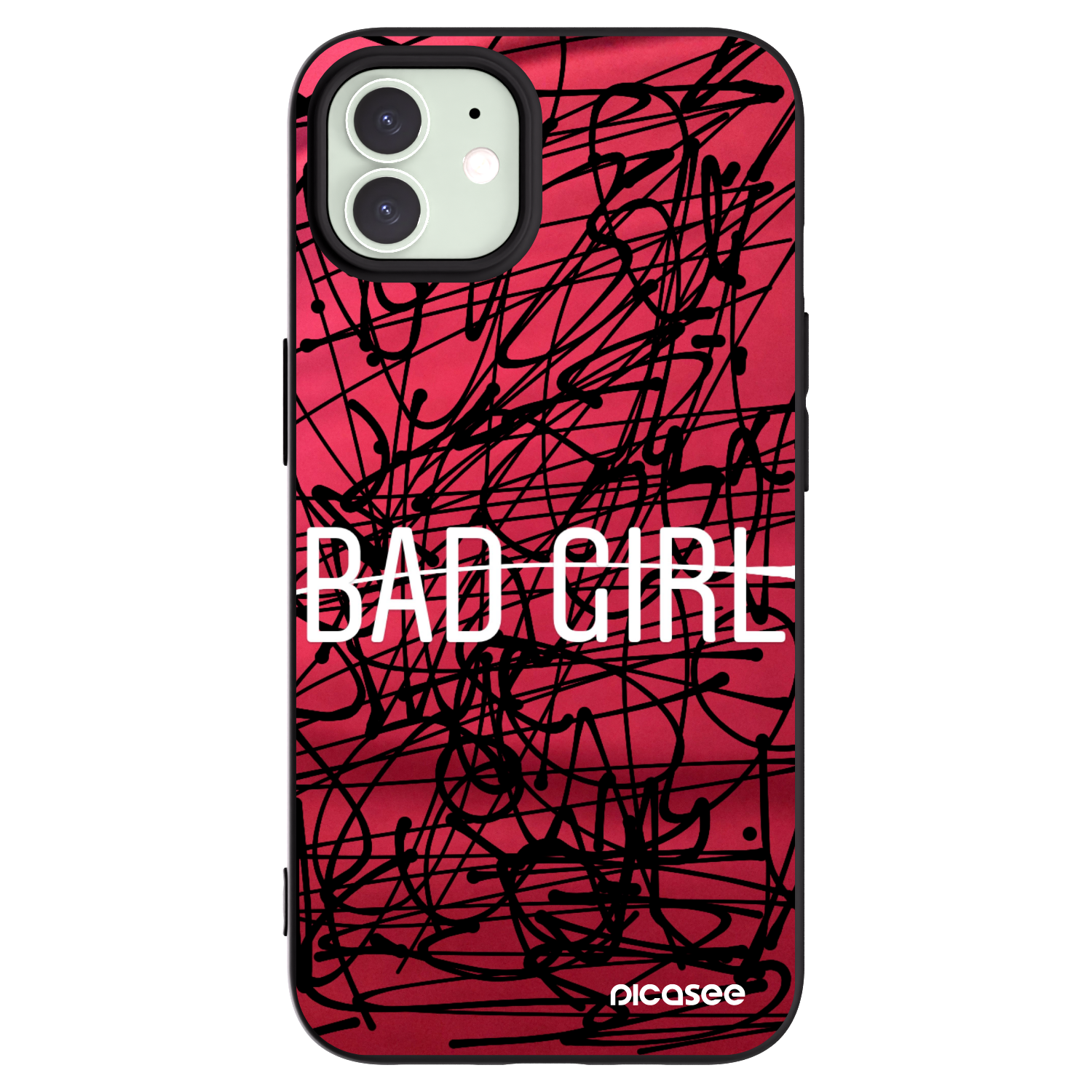 Picasee crna silikonska maskica za Apple iPhone 12 - Bad girl