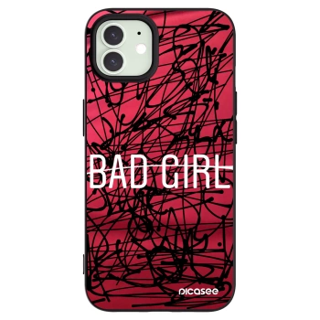 Picasee crna silikonska maskica za Apple iPhone 12 - Bad girl