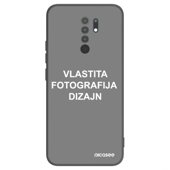 Picasee crna silikonska maskica za Xiaomi Redmi 9 - Vlastiti foto dizajn