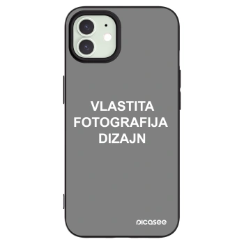 Picasee crna silikonska maskica za Apple iPhone 12 - Vlastiti foto dizajn