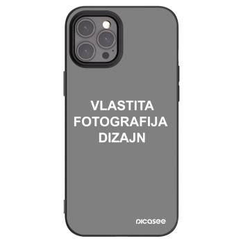 Picasee crna silikonska maskica za Apple iPhone 12 Pro Max - Vlastiti foto dizajn